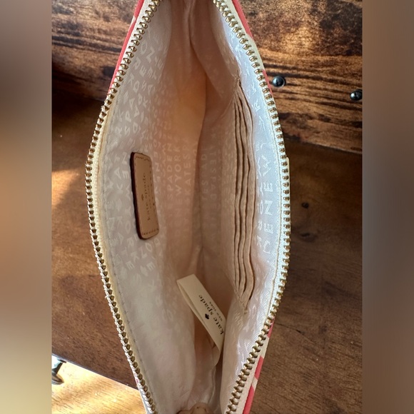 Kate Spade NWOT Grant Street Peony Palm Wristlet Clutch - Picture 7 of 8